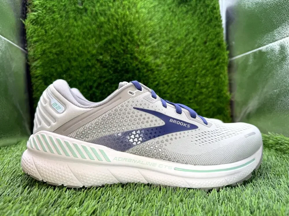 Brooks Adrenaline GTS 22 1203531D045 Athletic Sneaker Womens 10.5D Gray Mesh Gym